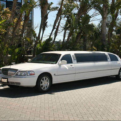 Venues  Parties  Angeles on Lincoln 10 Passenger White Limo   Los Angeles Party Bus Limo
